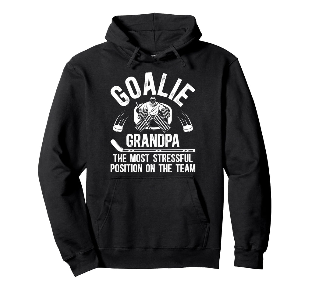 Funny Hockey Goalie Grandpa Hockey Hoodie - Custom Art Print Men Women