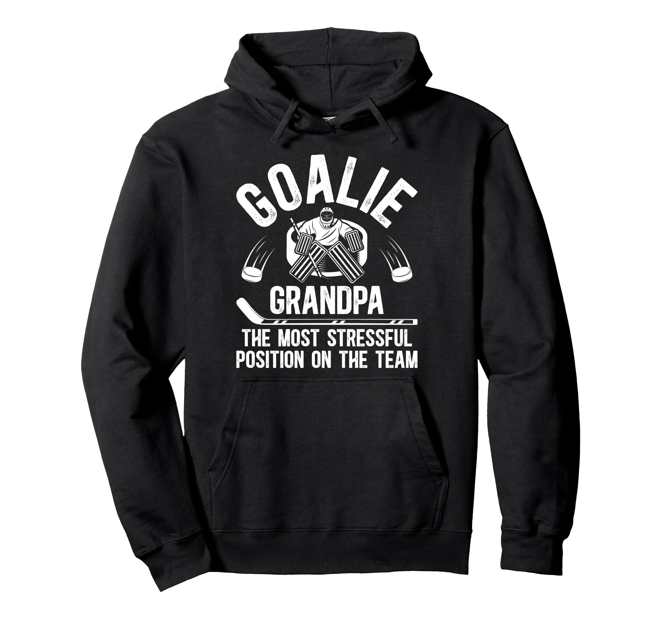 Funny Hockey Goalie Grandpa Hockey Hoodie - Custom Art Print Men Women