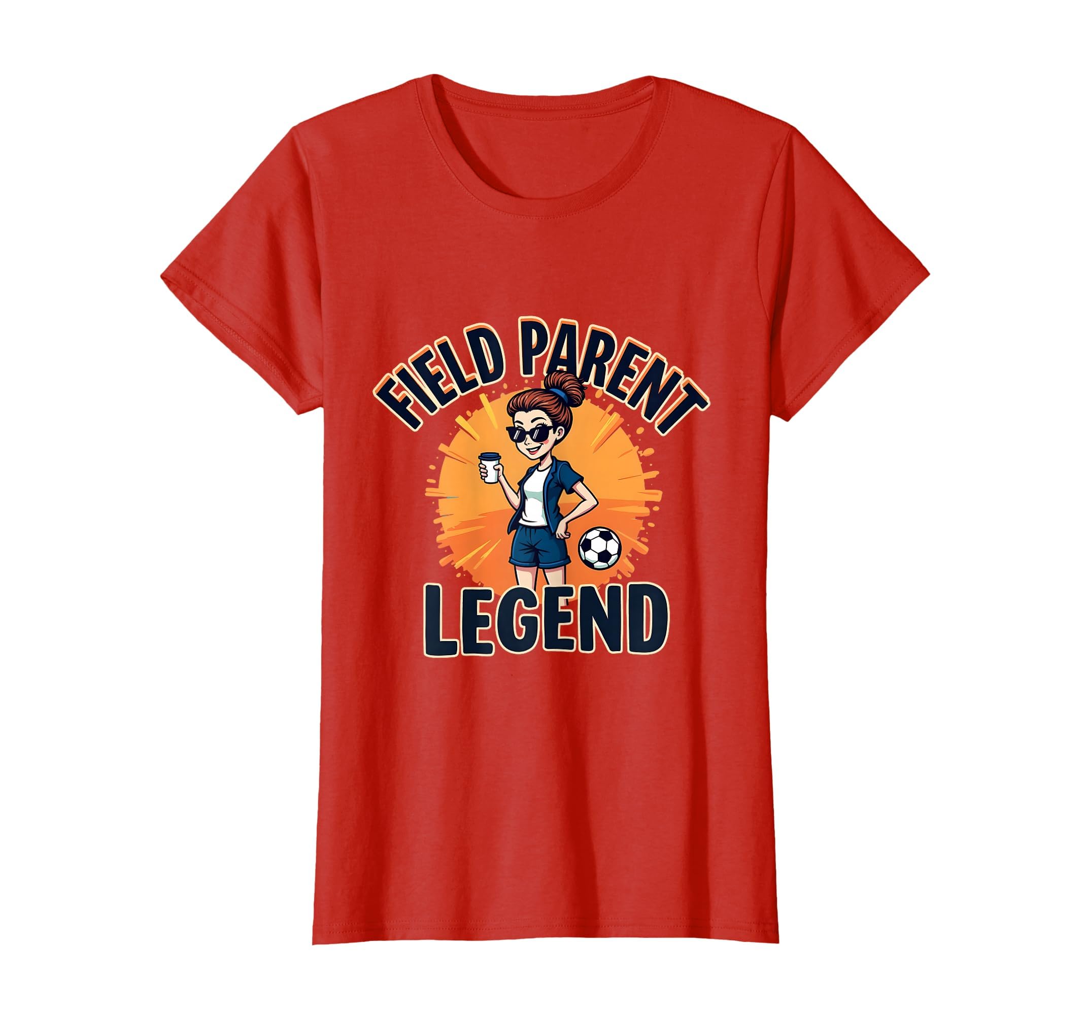 Field Parent Legend Soccer Mom T-Shirt - Minimalist Print Men Women