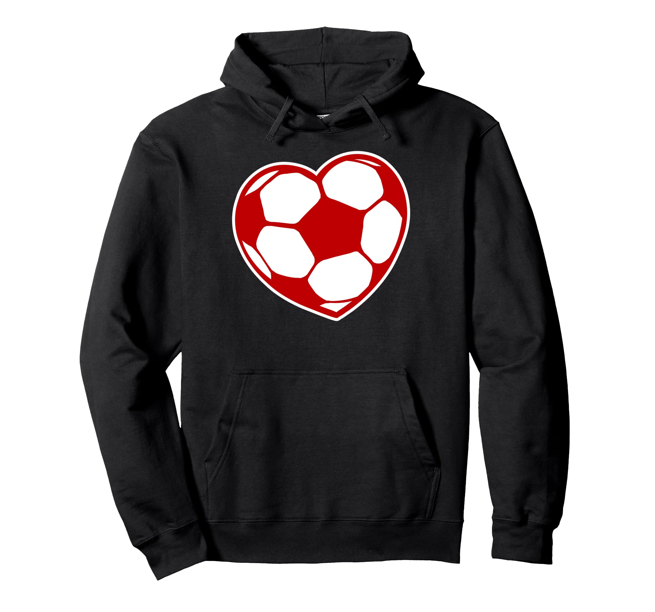 I Love Football Heart Soccer Fan Player Hoodie - Streetwear Style Unisex