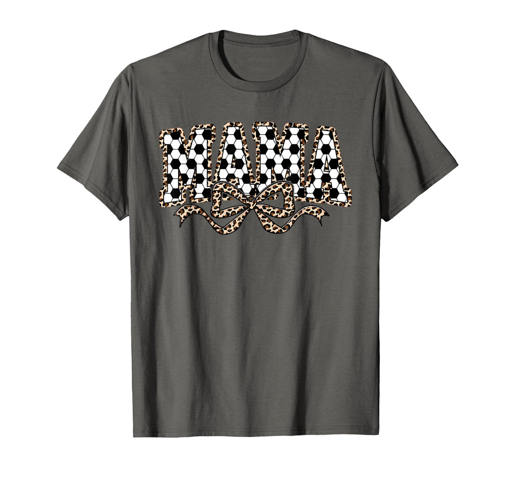 Leopard Soccer Mama Coquette Bow Funny T-Shirt - Streetwear Style Unisex