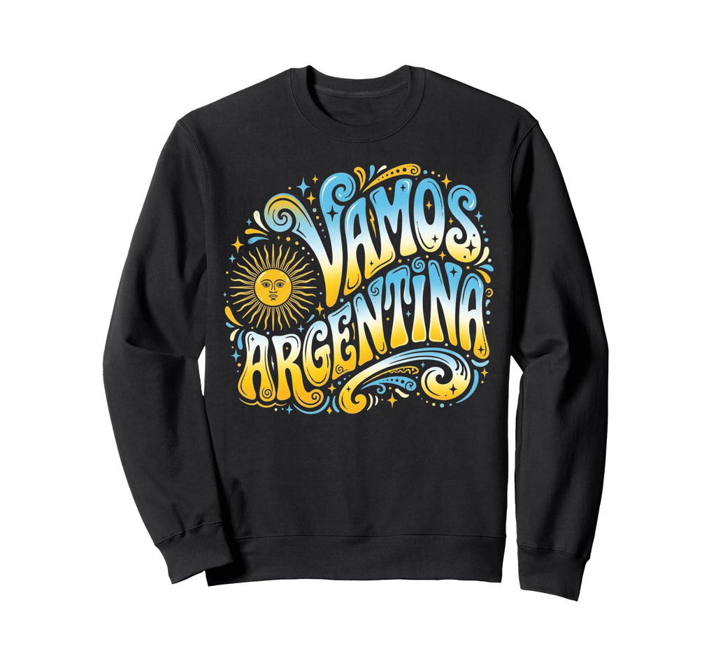 Vamos Argentina 70S Groovy Sun Sweatshirt - Streetwear Style for Adults