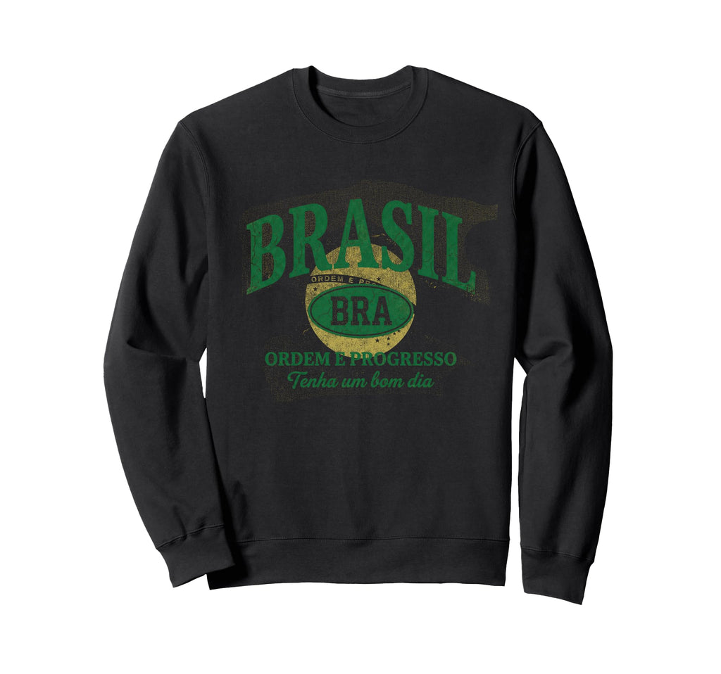 Brazil Gift Flag Brazilian Fan Sweatshirt - Aesthetic Graphic for Adults