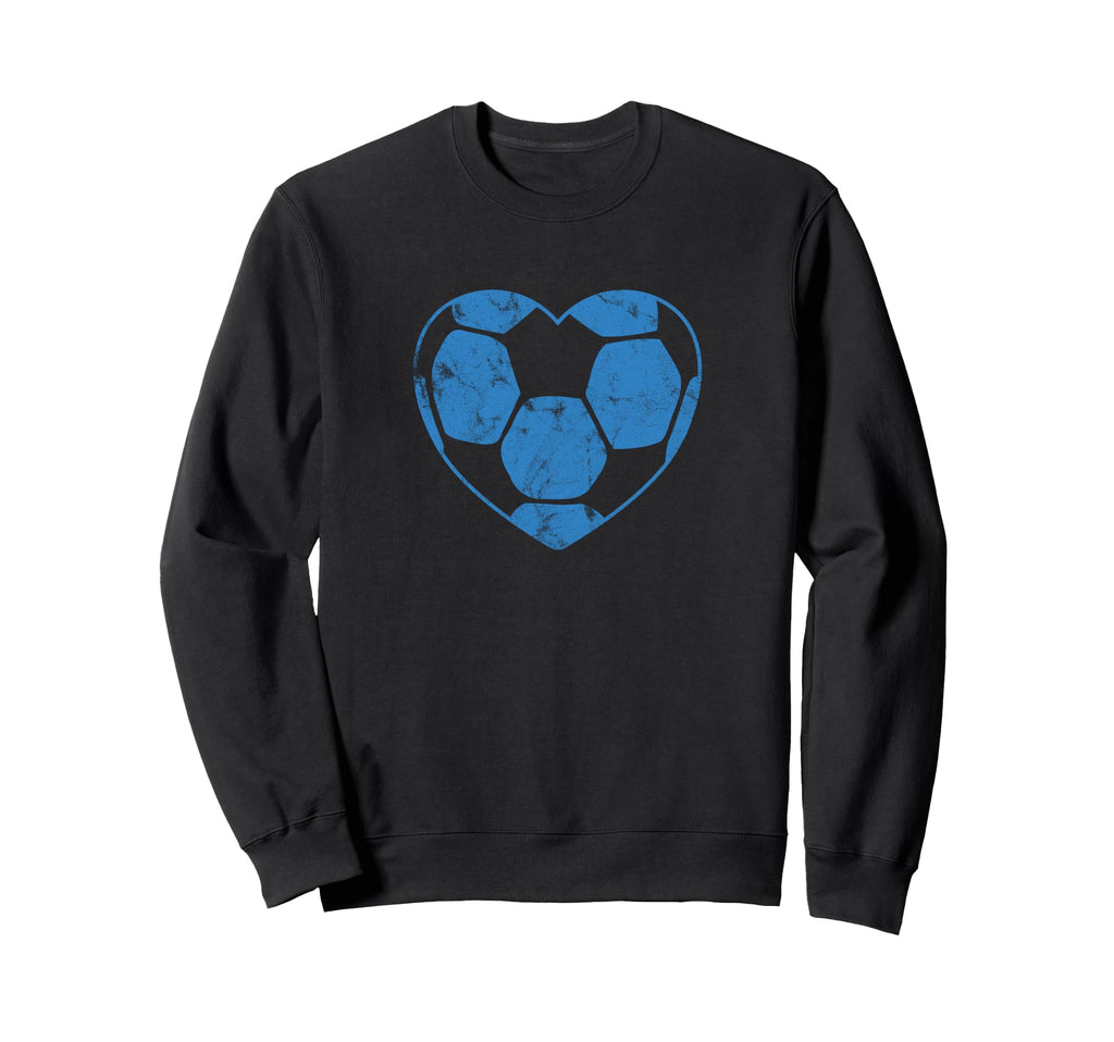 Soccer Ball Shaped Heart Mom Fan Sweatshirt - Minimalist Print Men Women