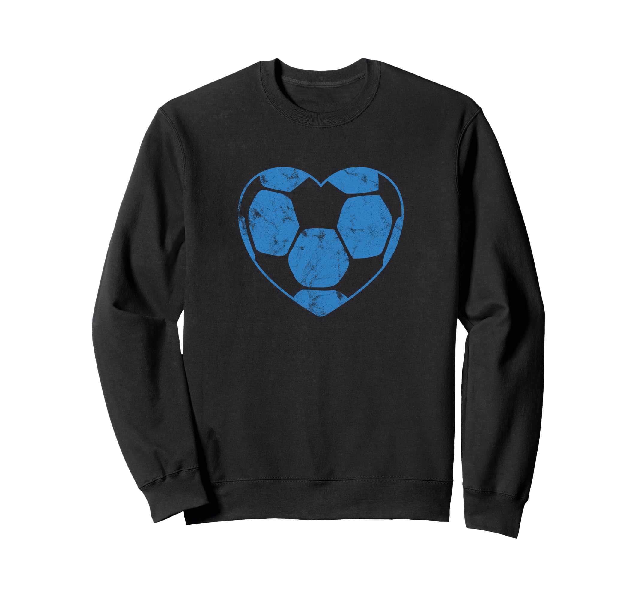 Soccer Ball Shaped Heart Mom Fan Sweatshirt - Minimalist Print Men Women