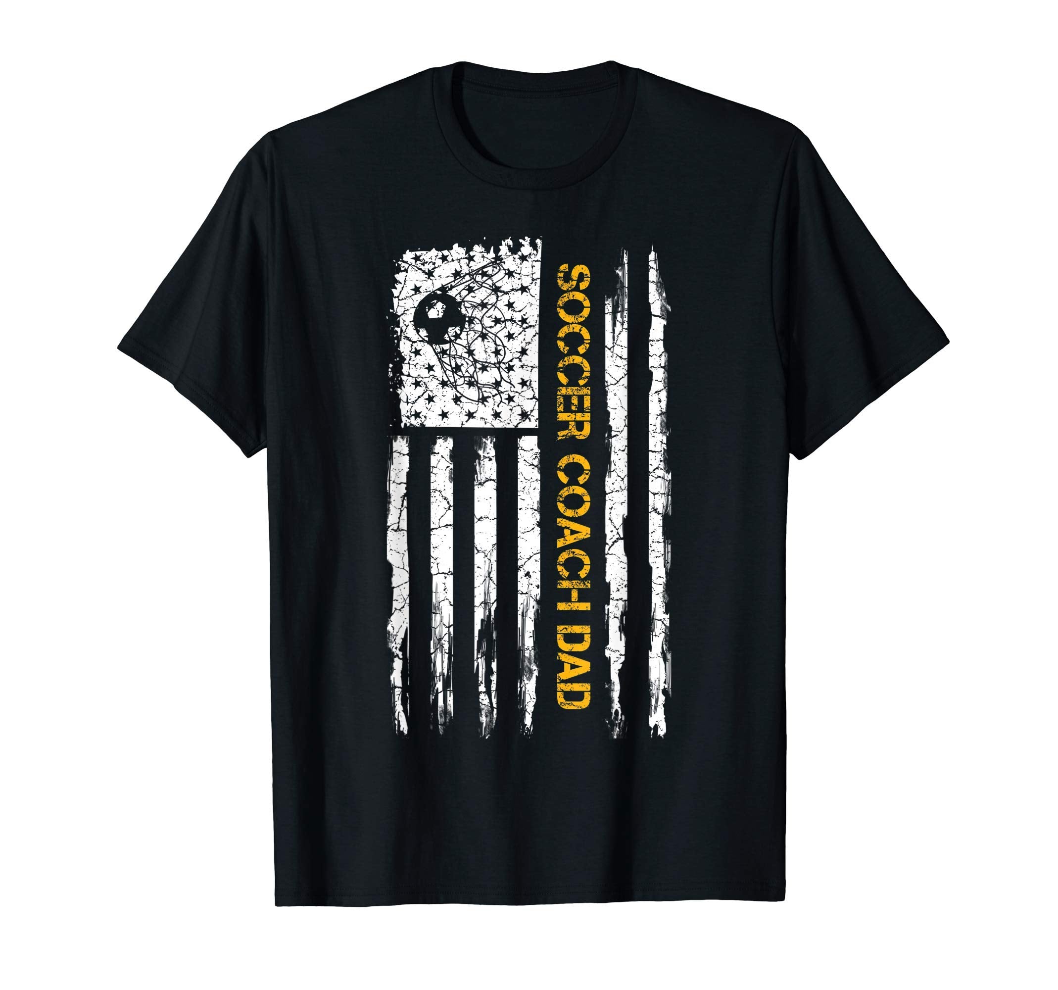 Usa American Flag Proud Soccer Coach T-Shirt - Custom Art Print Men Women