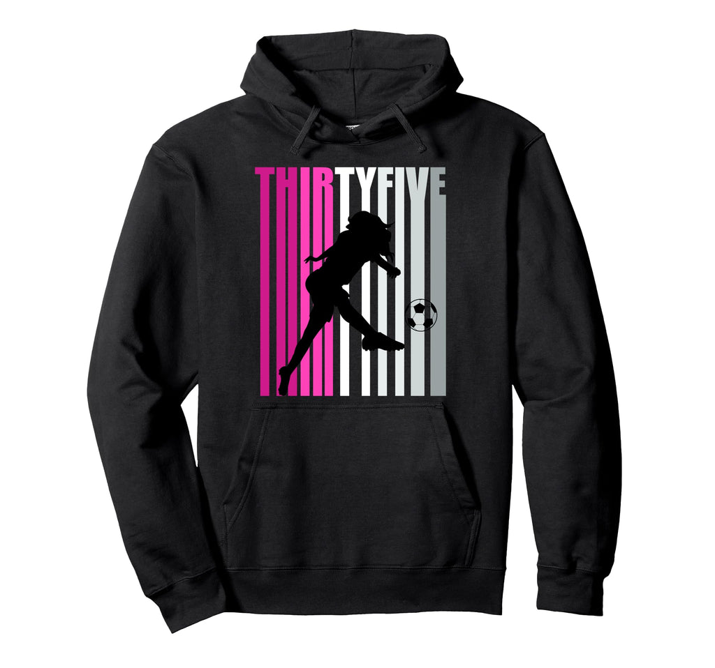 Womens 35Th Soccer Birthday Loves To Hoodie - Streetwear Style for Adults