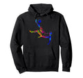 Colorful Soccer Bicycle Kick Splash Hoodie - Fun Novelty Design for Adults