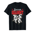 Soccer Grammy Bow Leopard Soccer T-Shirt - Fun Novelty Design for Adults