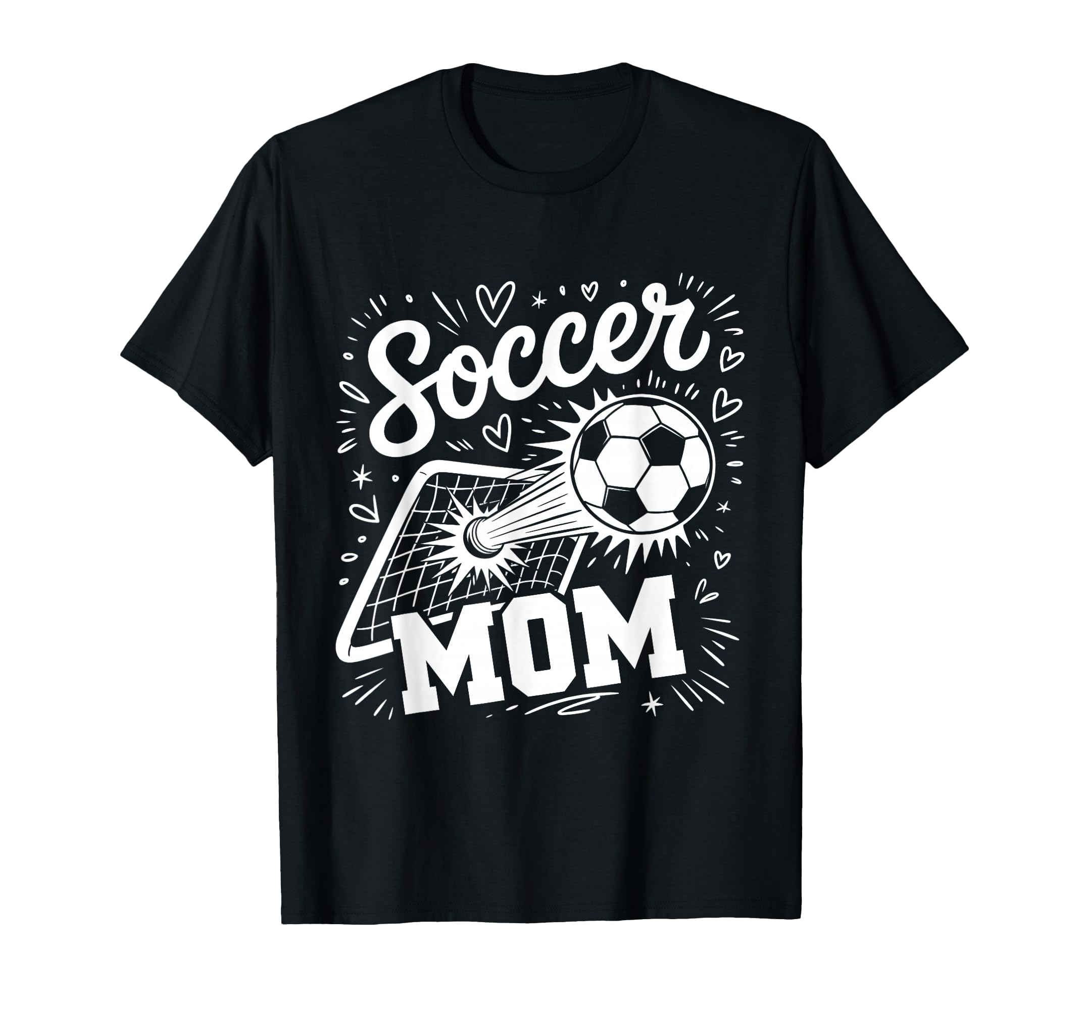Soccer Mom Heart Family Mothers Day T-Shirt - Fun Novelty Design Unisex