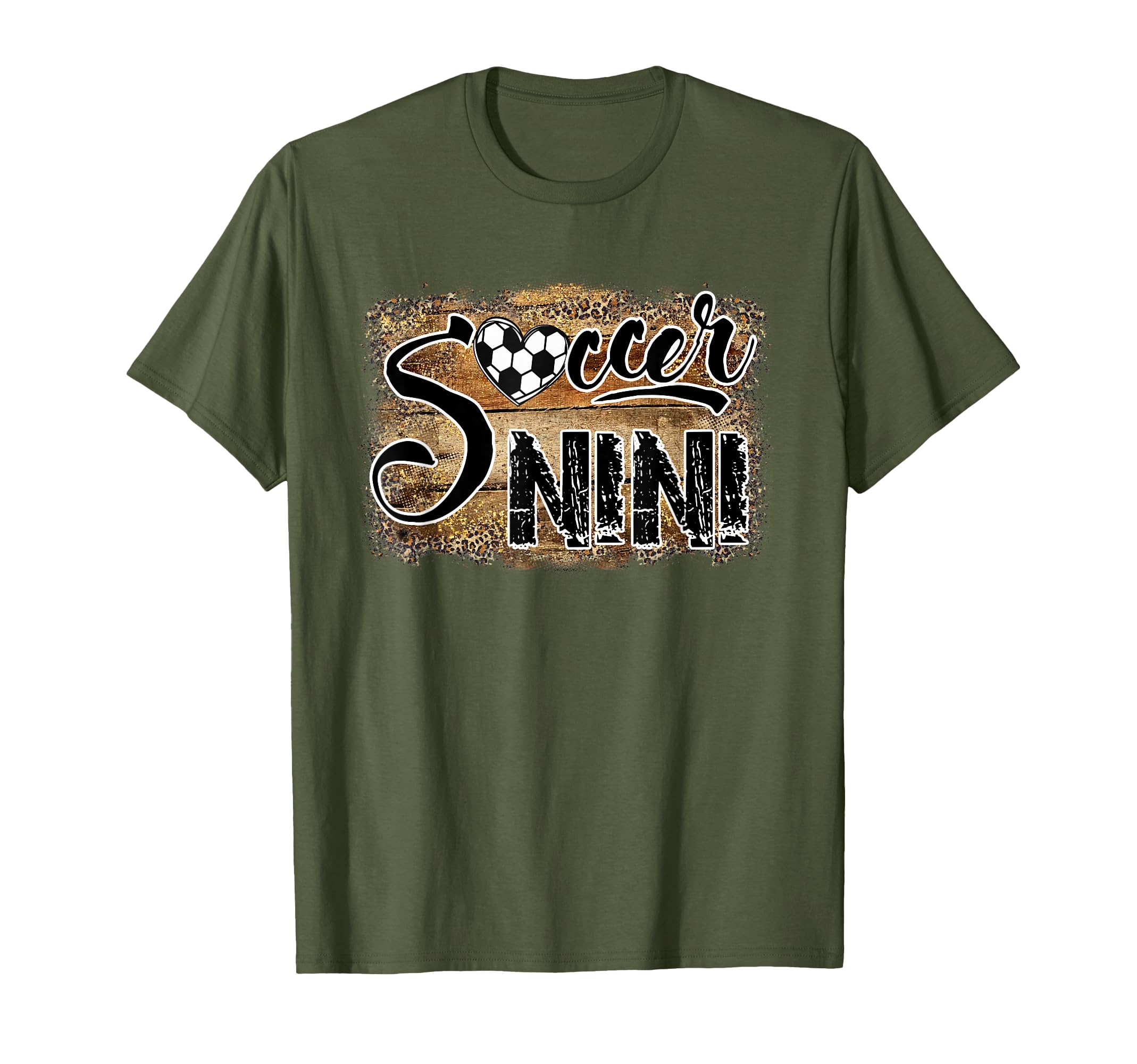 Soccer Nini Leopard Love Soccer T-Shirt - Unique Graphic Men Women