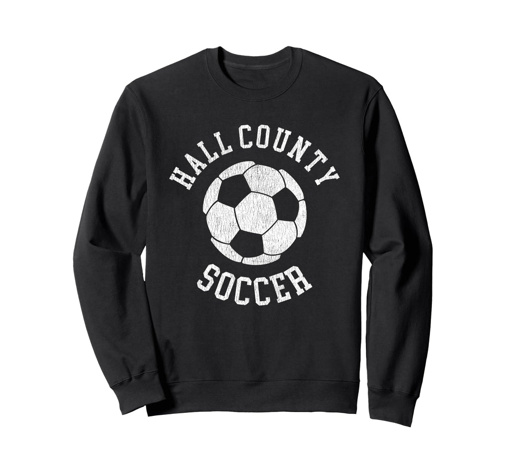 Hall County Soccer Distressed 90S Sweatshirt - Streetwear Style Unisex