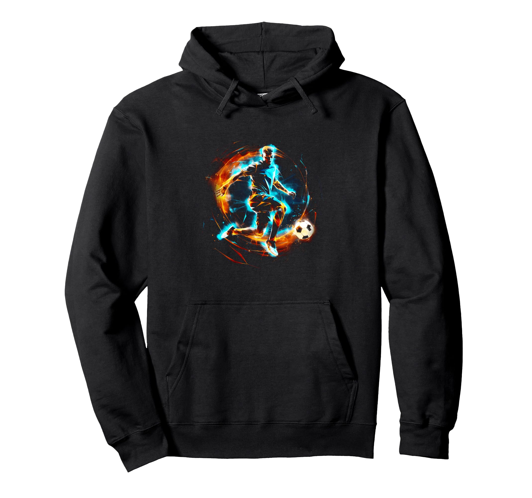 Soccer Player Lightning Sport Player Hoodie - Unique Graphic for Adults