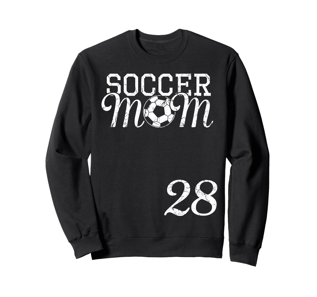 Soccer Mom Jersey Number 28 Sweatshirt - Unique Graphic for Adults