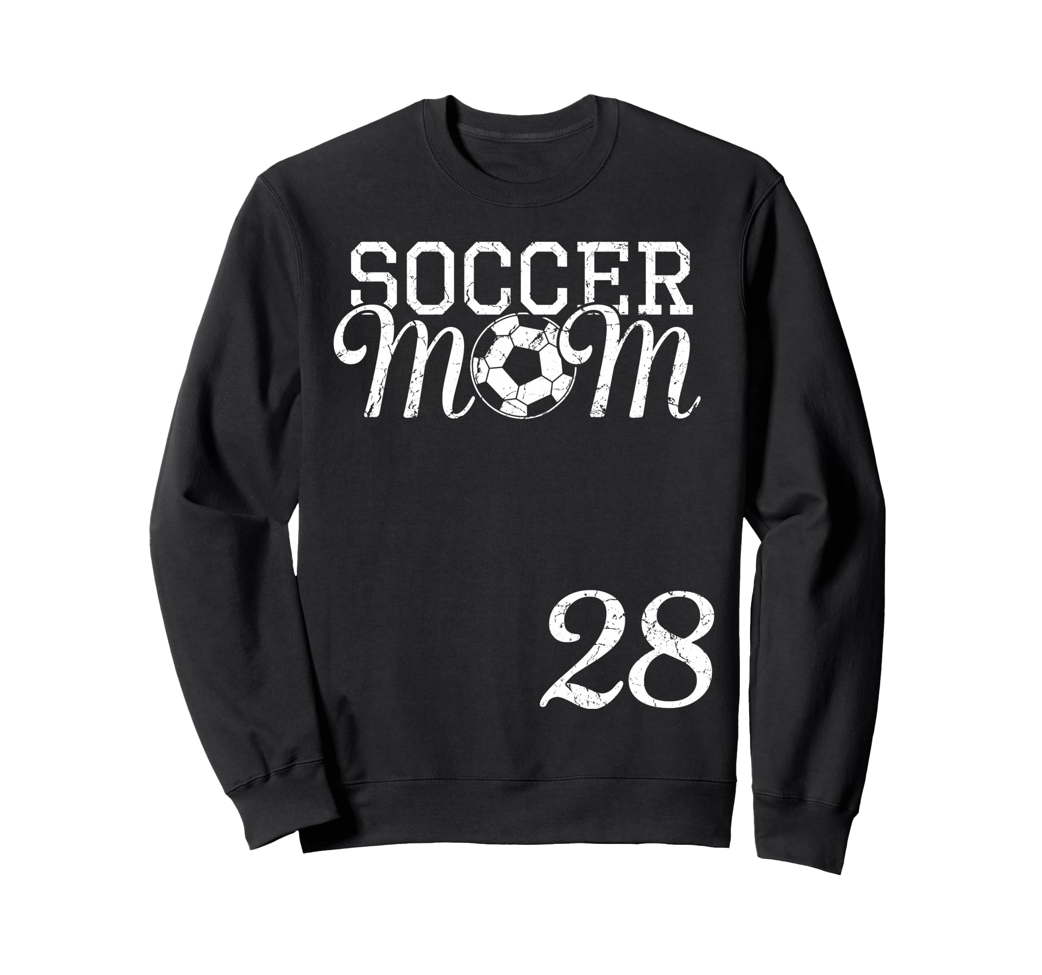 Soccer Mom Jersey Number 28 Sweatshirt - Unique Graphic for Adults