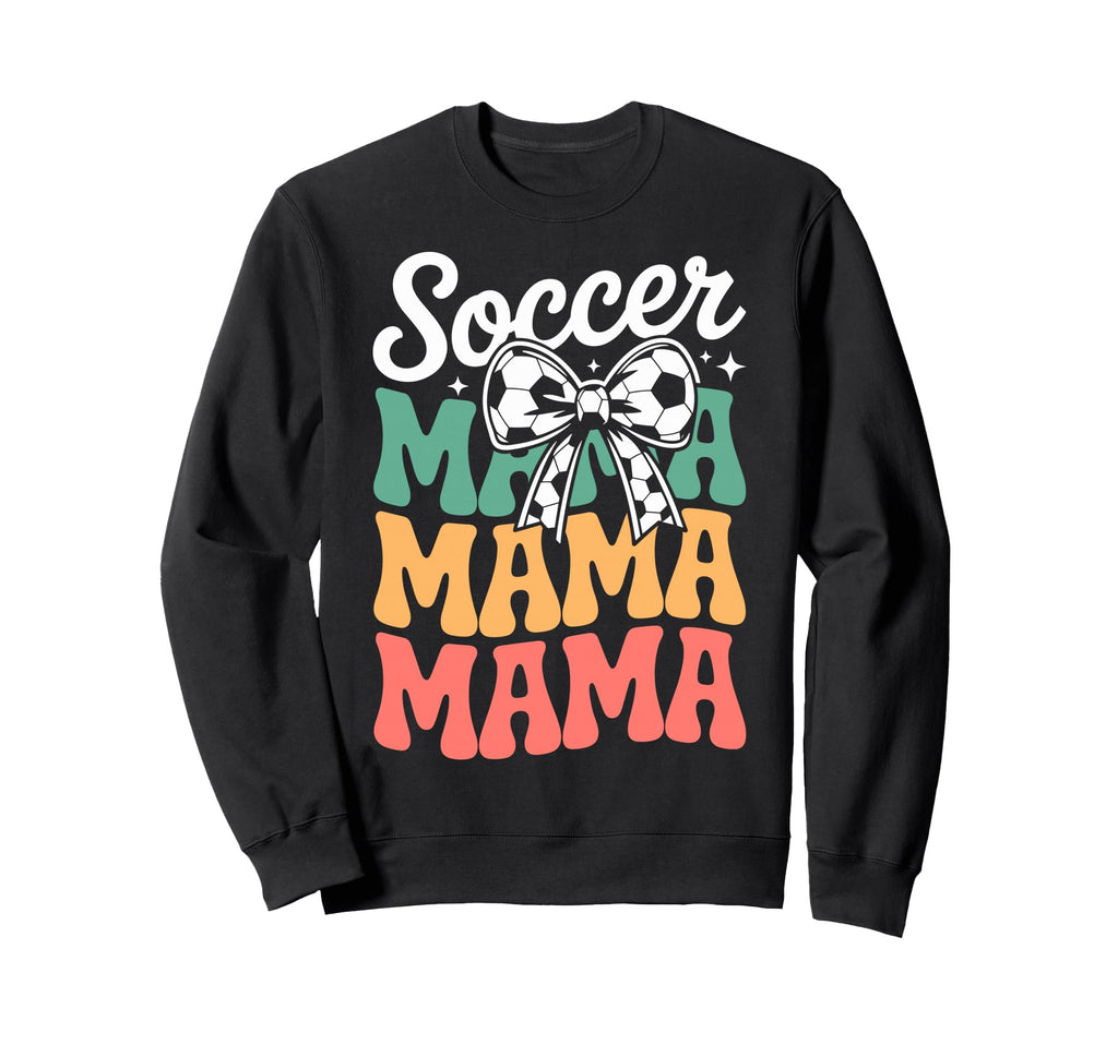 Groovy Soccer Football Player Mama Sweatshirt - Minimalist Print Unisex