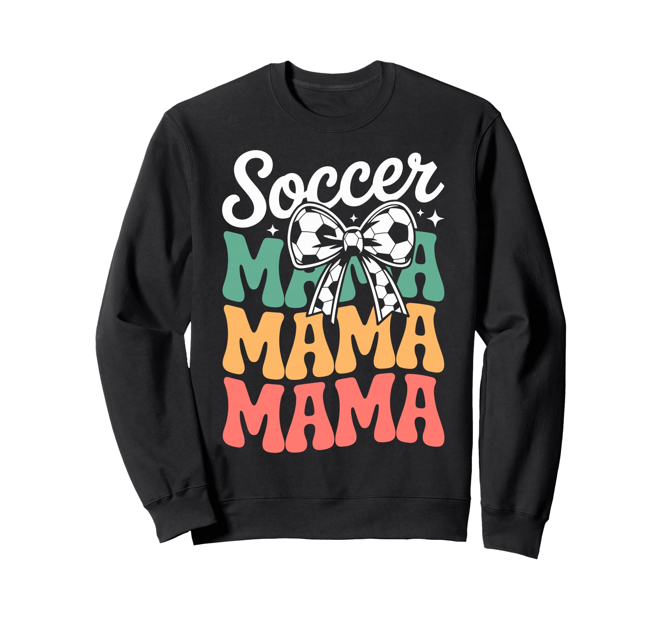 Groovy Soccer Football Player Mama Sweatshirt - Minimalist Print Unisex