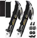 Trekking Poles Lightweight Collapsible Hiking Poles Folding Aluminum Walking Sticks 2 Pack Walking Sticks for Hiking