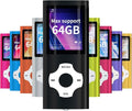 MYMAHDI Support TF Cards Slim 1.8" LCD Mp3 Mp4 Player Media/Music/Audio Player with Accessories Black