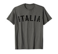 Italia Distressed Black Text Italy T-Shirt - Custom Art Print Men Women