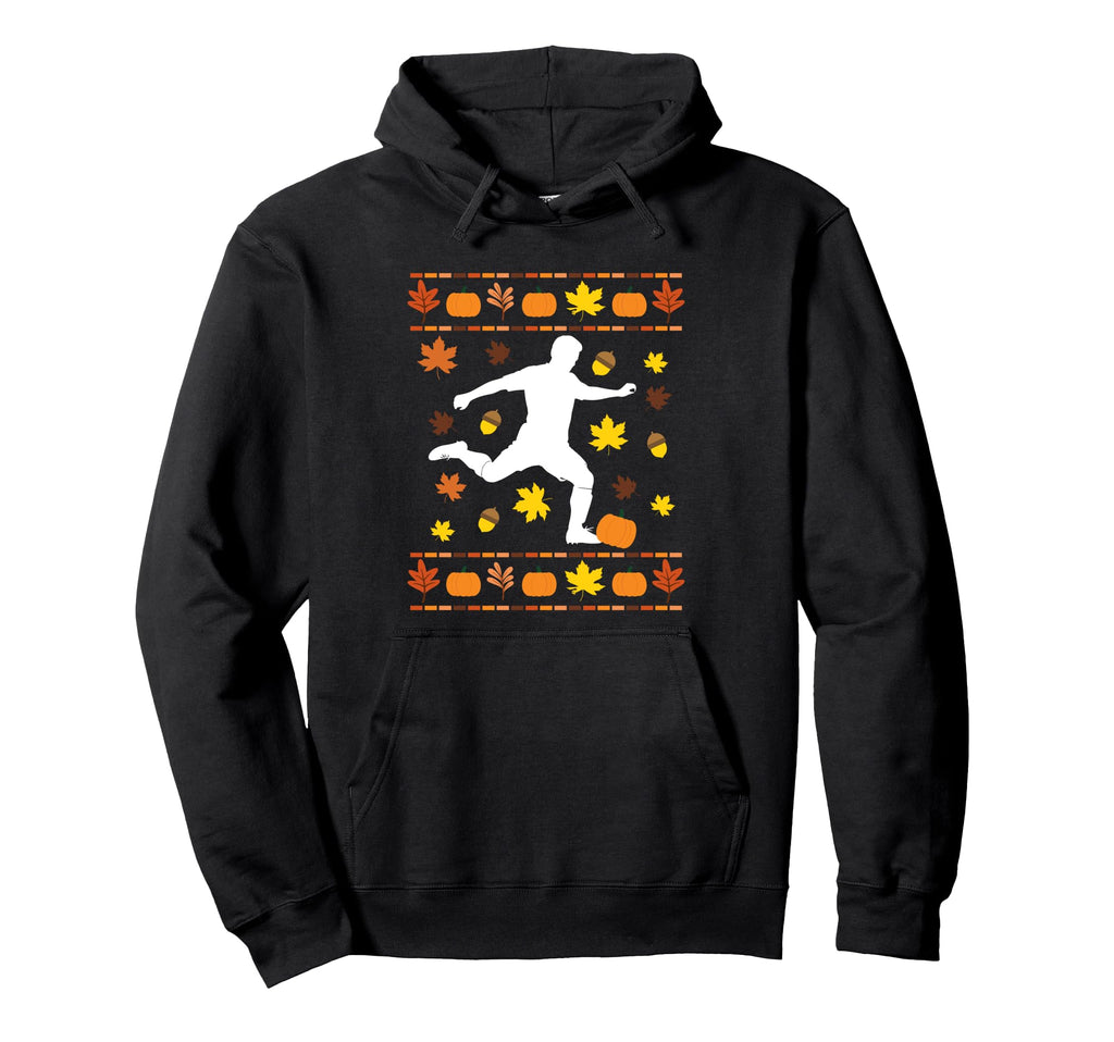 Soccer Player Autumn Fall Season Maple Hoodie - Graphic Print for Adults