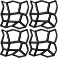 Walk Path Maker, Pathmate Stone Mold Paving Pavement Concrete Molds Stepping Stone Paver Walk Way Cement Molds for Patio, Lawn & Garden(4 Packs 13 x 13 x 1.4 inch)