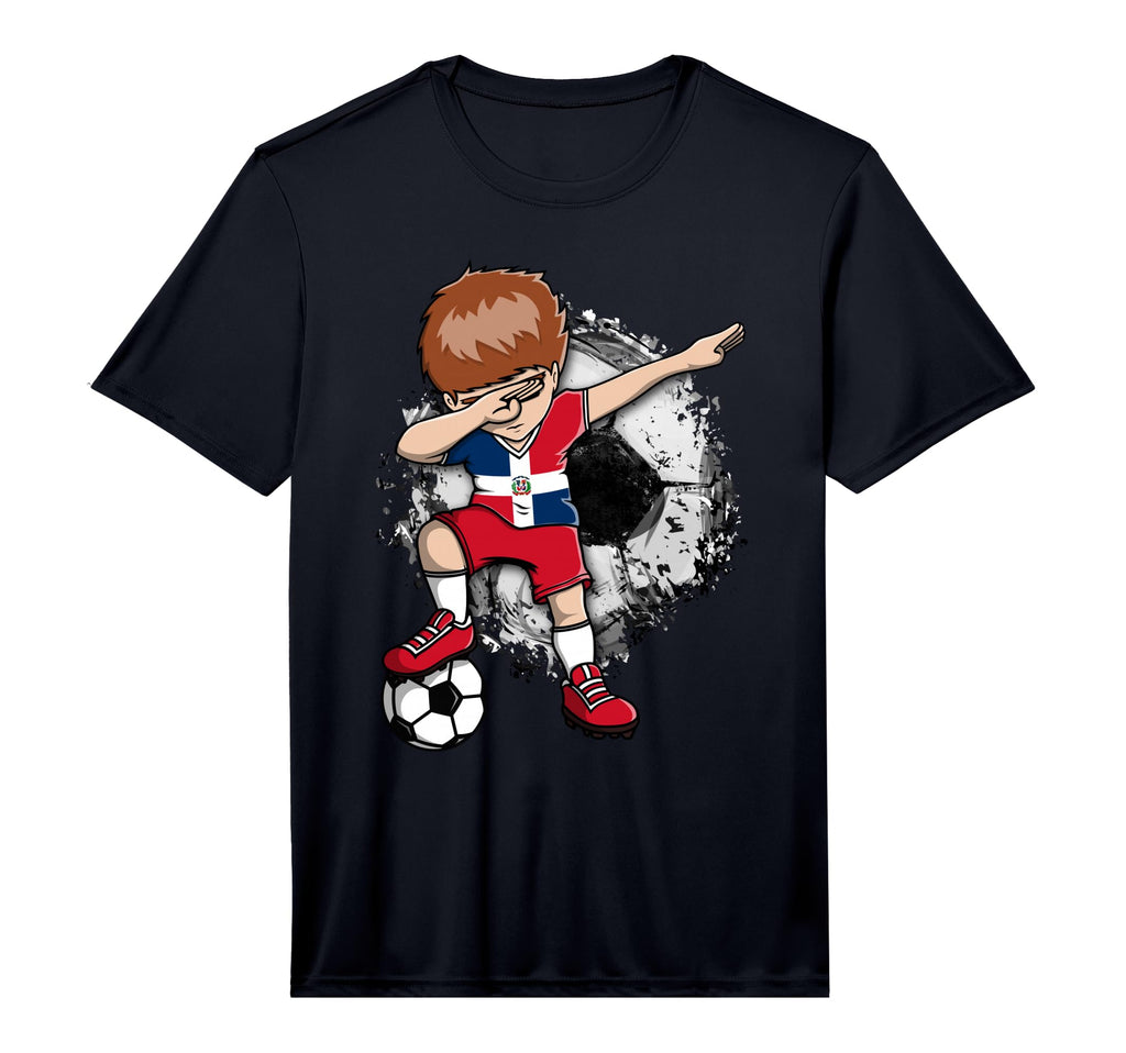 Dabbing Soccer Dominican Republic T-Shirt - Fun Novelty Design Men Women