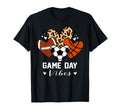 Game Day Vibes Funny Soccer Basketball T-Shirt - Graphic Print Unisex