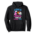 Gender Reveal Goals Or Bows Uncle Hoodie - Novelty Apparel for Adults