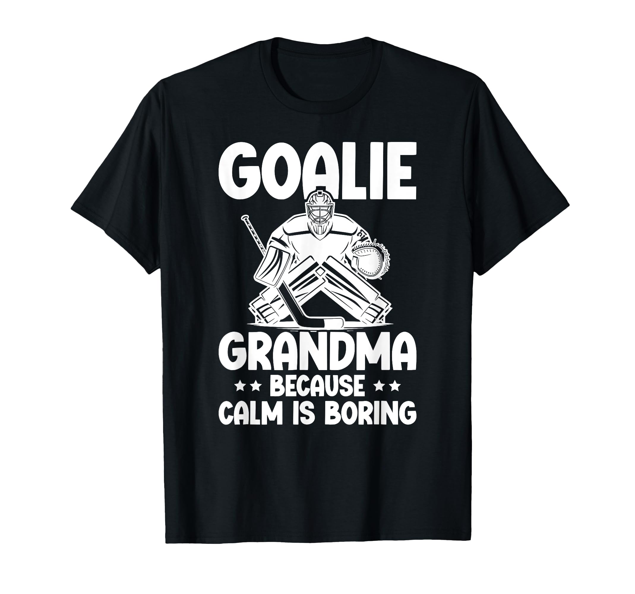 Funny Hockey Goalie Grandma Ice Hockey T-Shirt - Minimalist Print Unisex