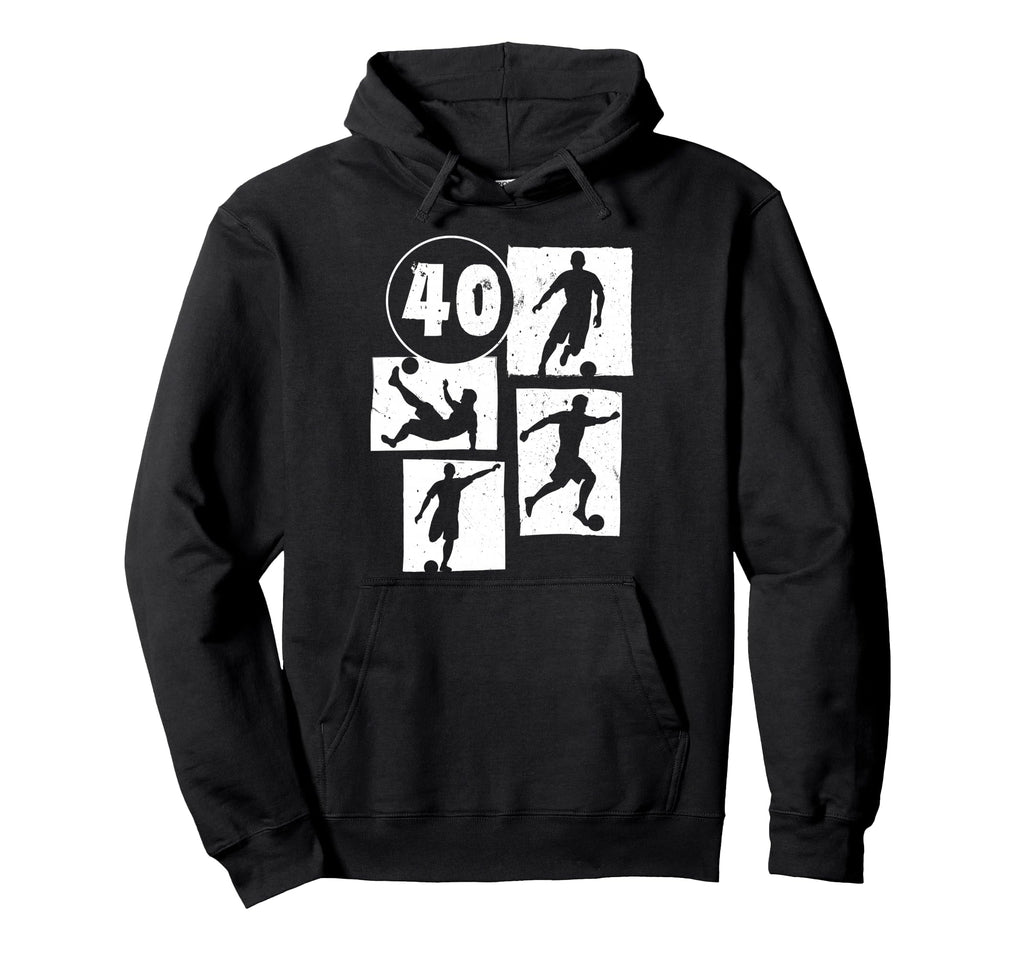40Th Birthday Soccer Player Football 40 Hoodie - Trendy Graphic Men Women