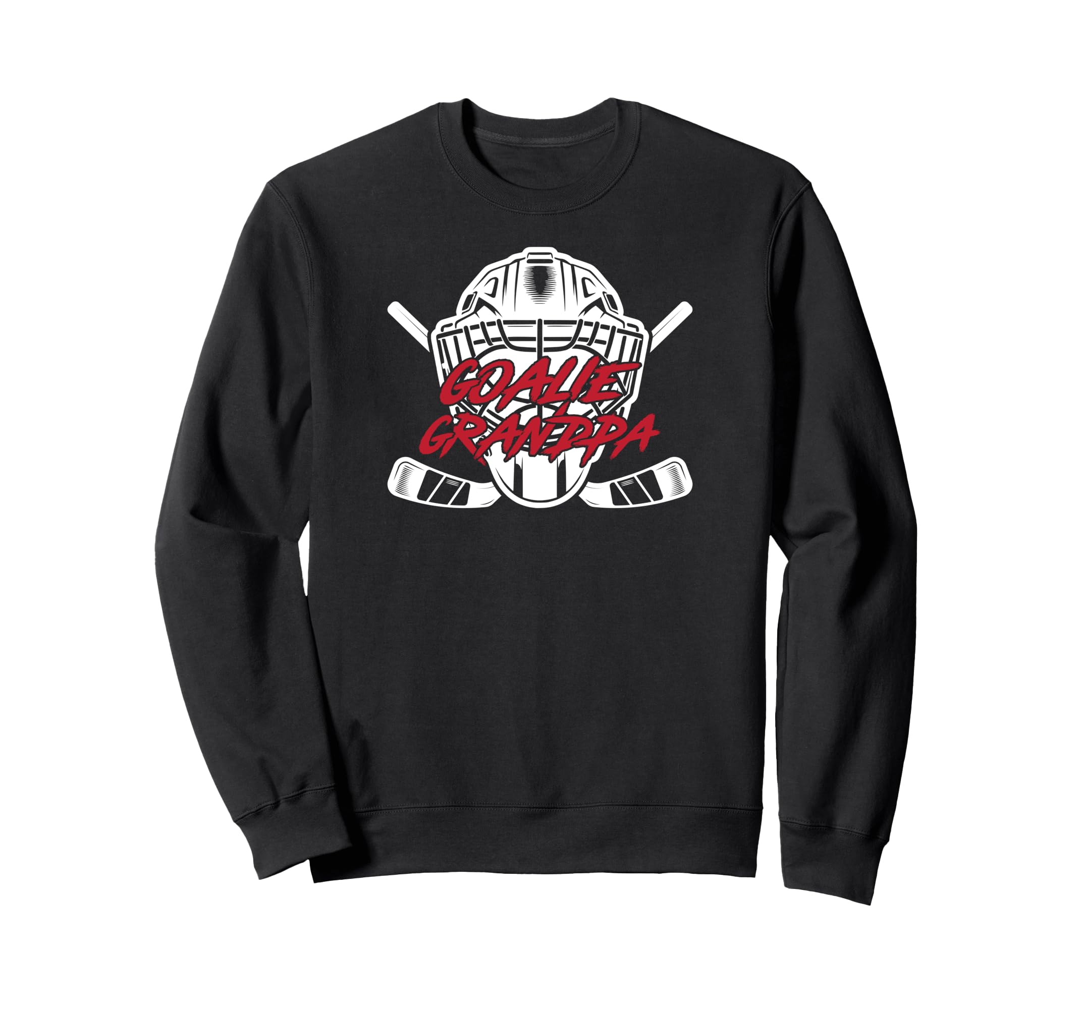 Ice Hockey Goalie Grandpa Hockey Sweatshirt - Fun Novelty Design Men Women