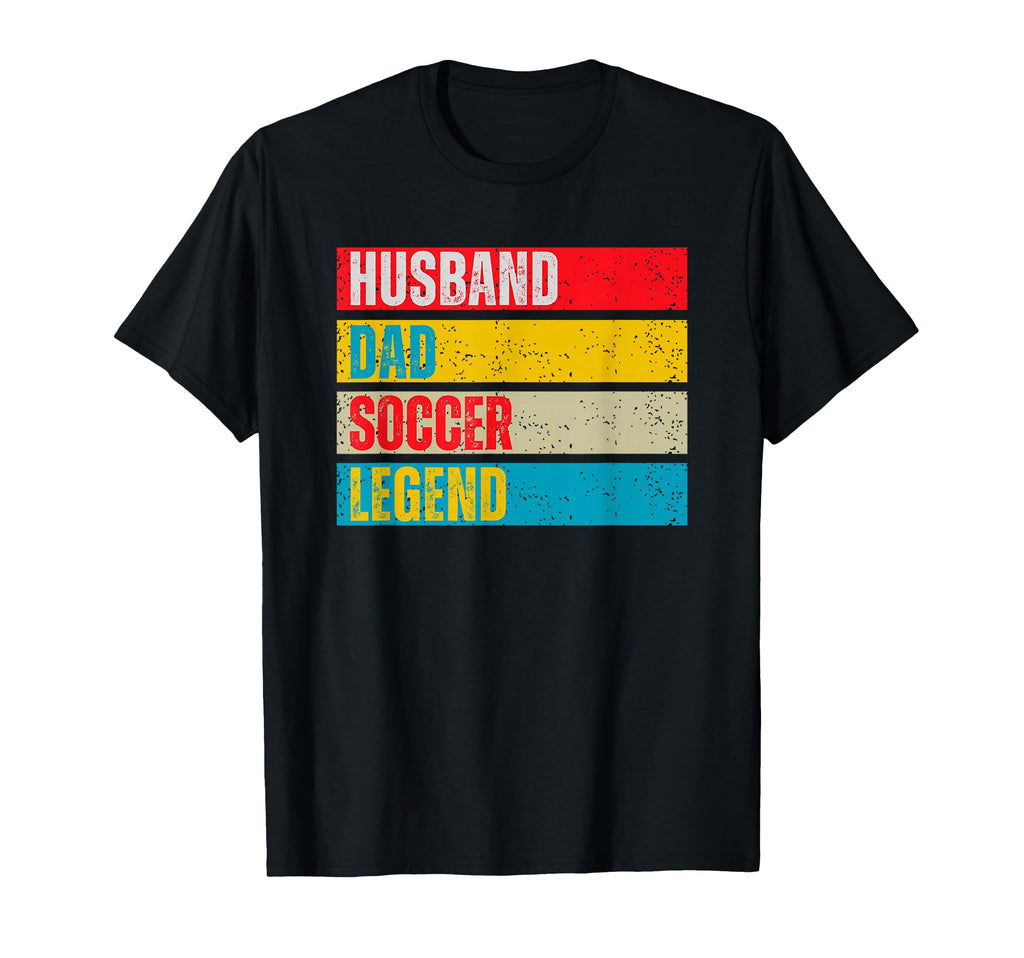 Mens Husband Dad Soccer Legend T-Shirt - Custom Art Print for Adults