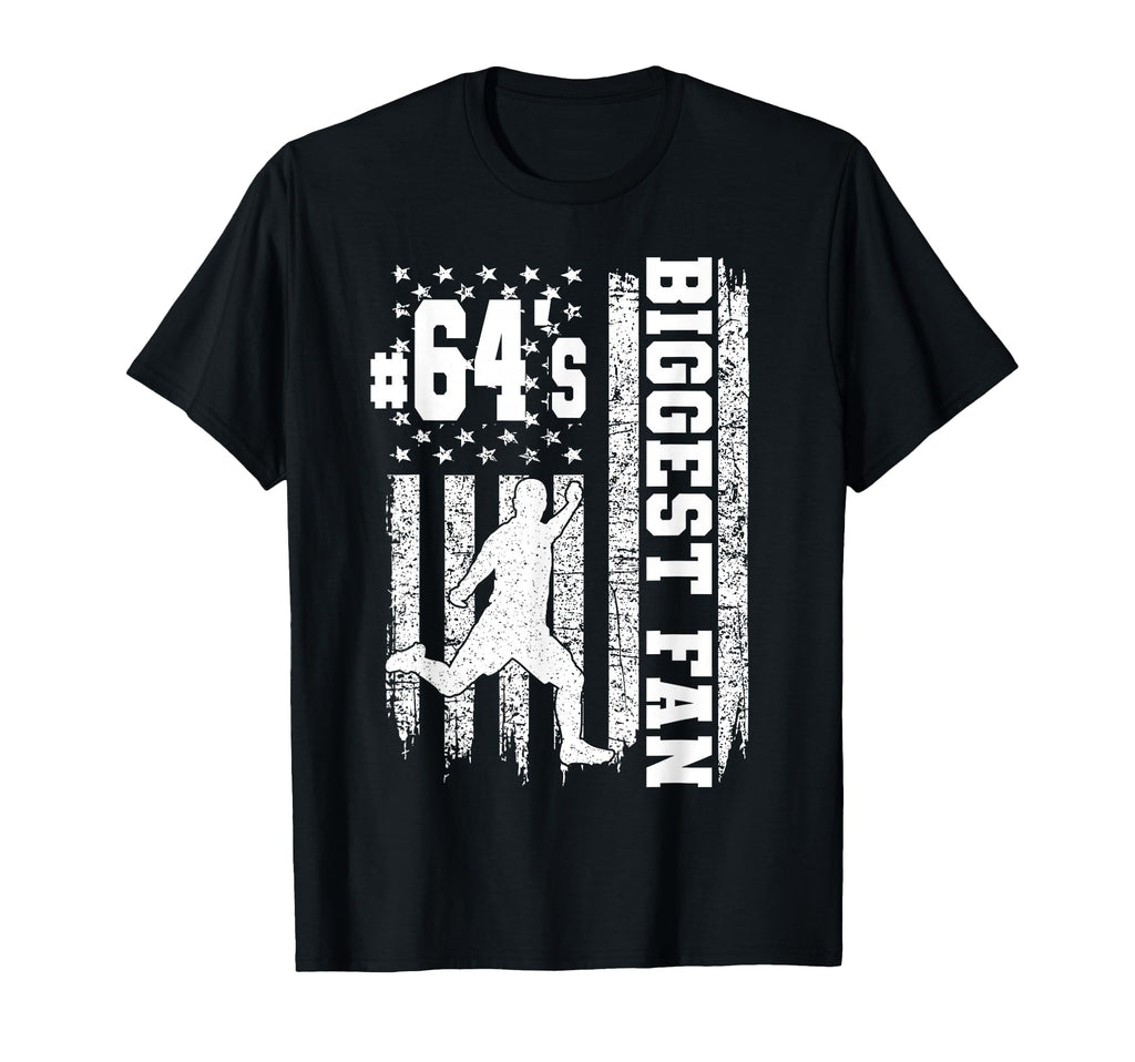 Soccer Biggest Fan Number 64 Proud T-Shirt - Trendy Graphic Unisex