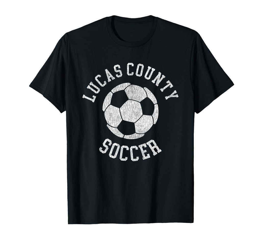 Lucas County Soccer Distressed 90S T-Shirt - Custom Art Print for Adults
