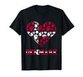 Denmark Soccer Team Heart Danes T-Shirt - Casual Everyday Wear for Adults