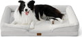 Bedsure Orthopedic Dog Beds Large Sized Dog - Washable Large Dog Cat Bed Waterproof, Comfort Dogs Couch Sofa with Washable Removable Cover, Pet Bed with Nonskid Bottom, Light Grey, 35"