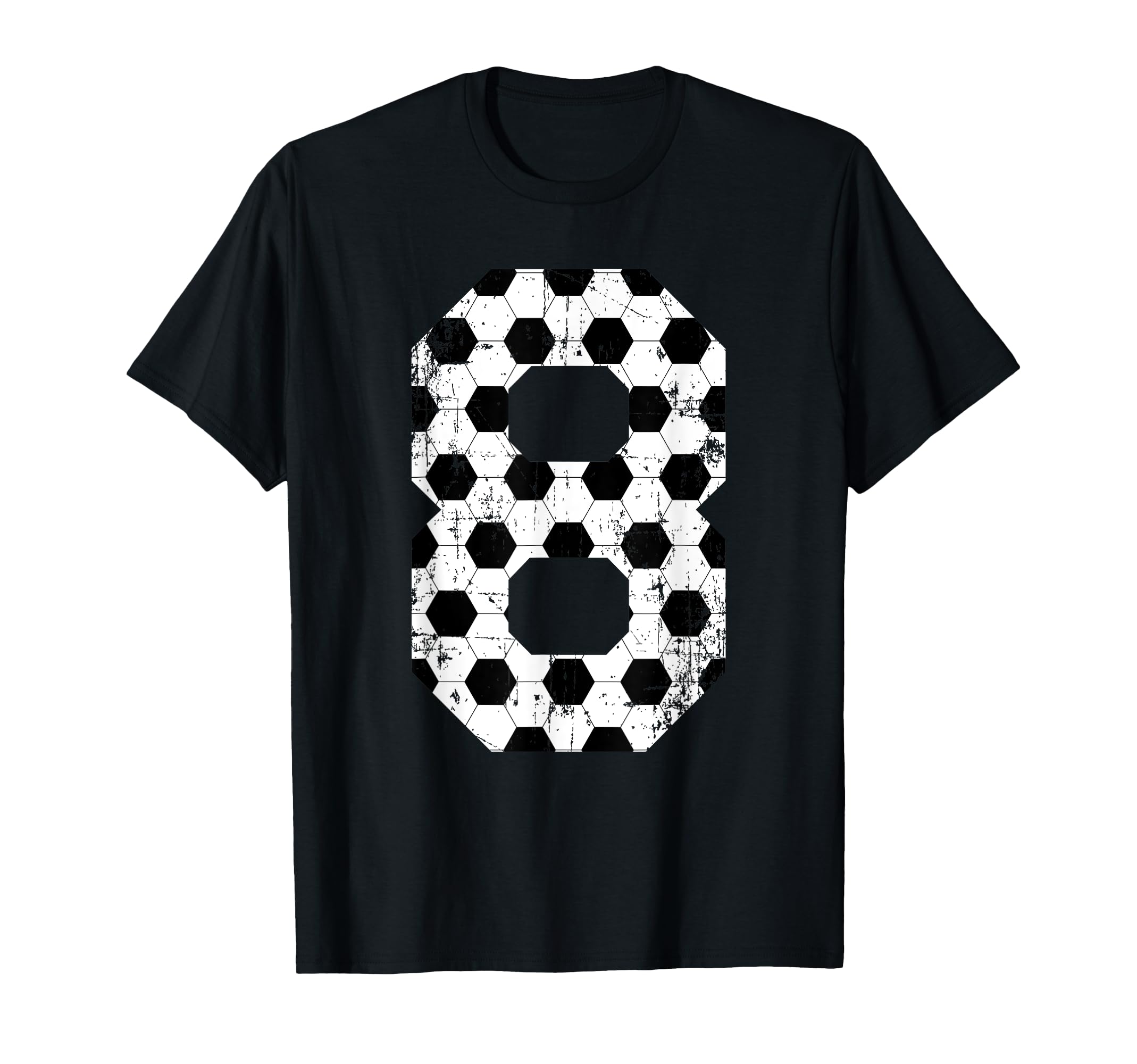 Soccer 8 Jersey Number T-Shirt - Trendy Graphic for Adults