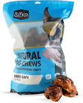 Sitka Farms Beef Knee Caps Smoked Premium Dog Bones - 25 Count - 100% Natural Long Lasting and Meaty Dog Treats Bones for Aggressive Chewers - for Small, Large and Medium Breed Dogs