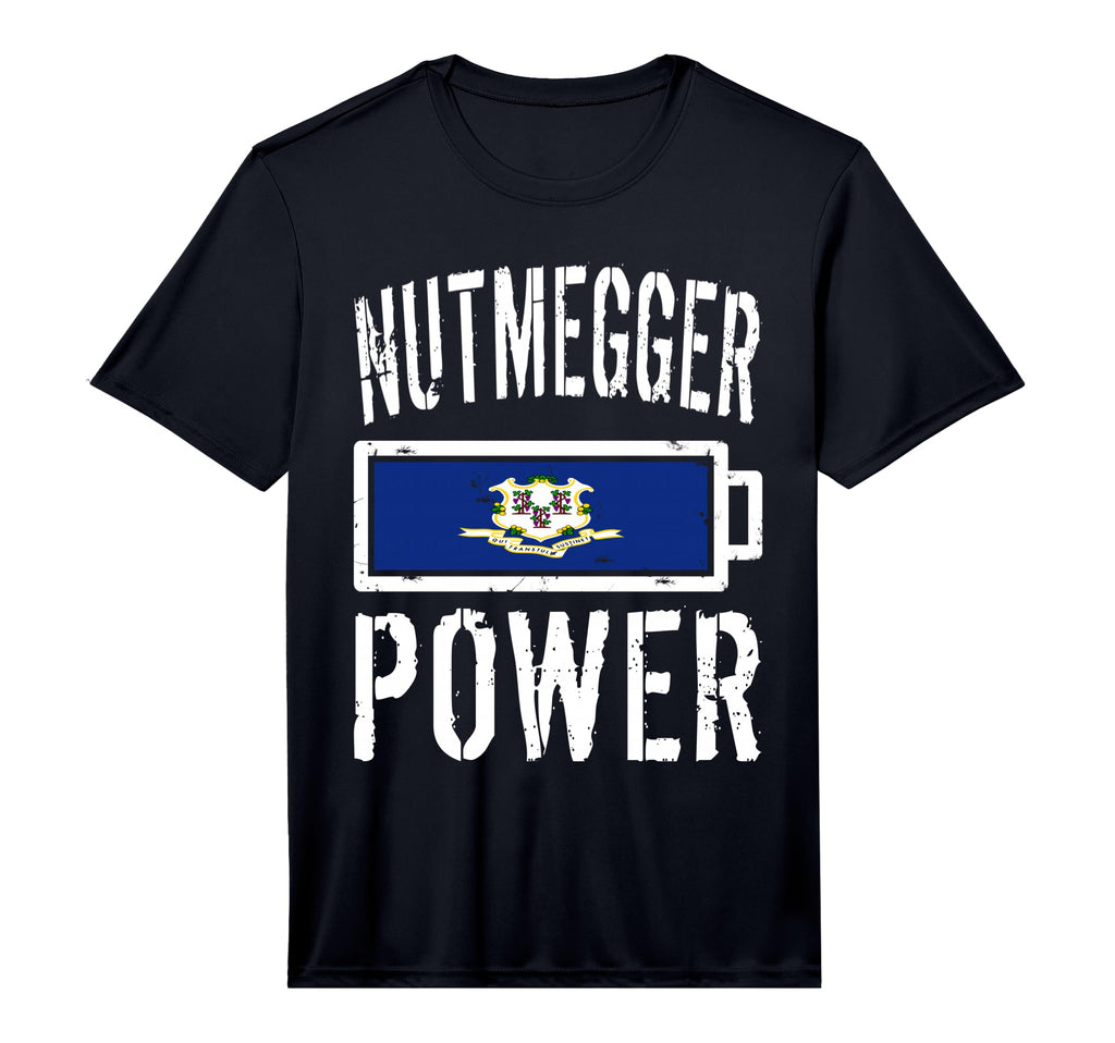 Connecticut Flag Nutmegger Power T-Shirt - Novelty Apparel Men Women