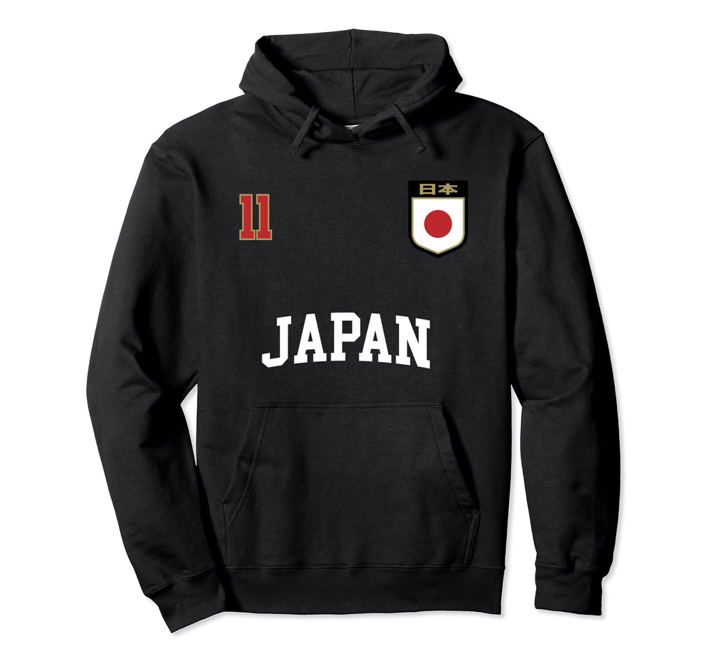 Japan Team Sports Number 11 Soccer Hoodie - Minimalist Print Men Women