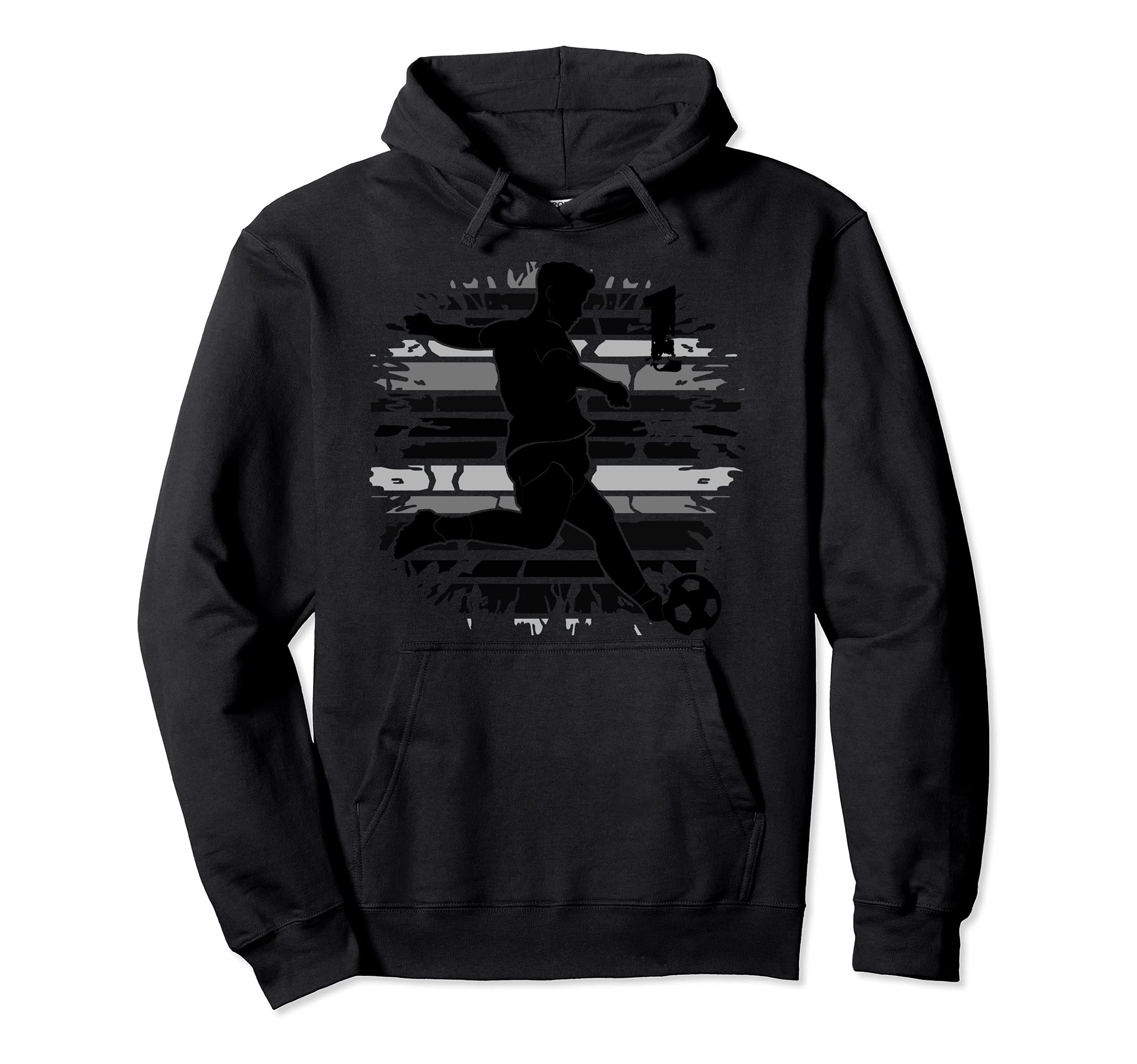 Grunge Soccer Number One Hoodie - Streetwear Style for Adults