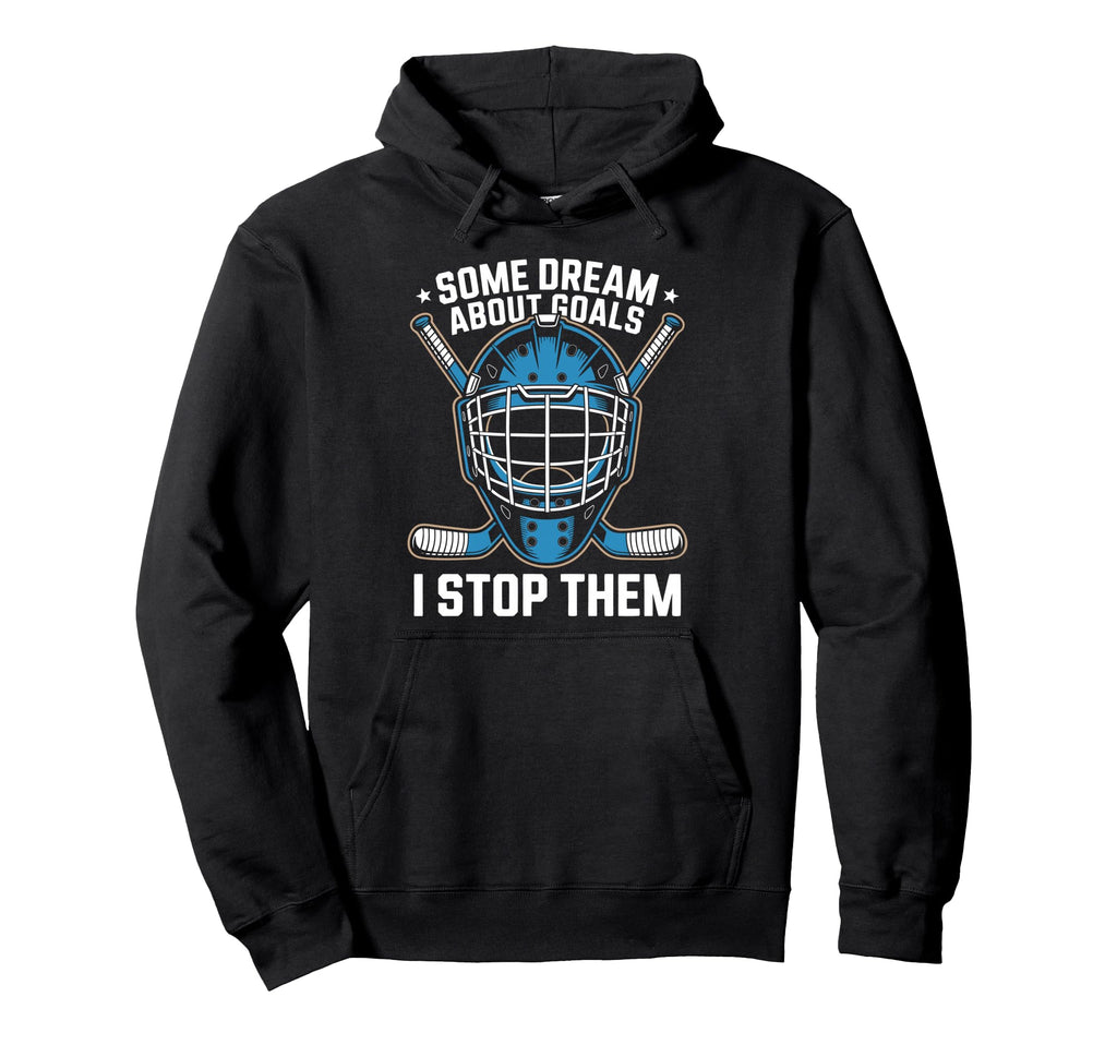Ice Hockey Goalkeeper Goals Hockey Hoodie - Minimalist Print for Adults