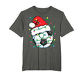 Santa Soccer Sports Ball Lights T-Shirt - Casual Everyday Wear for Adults