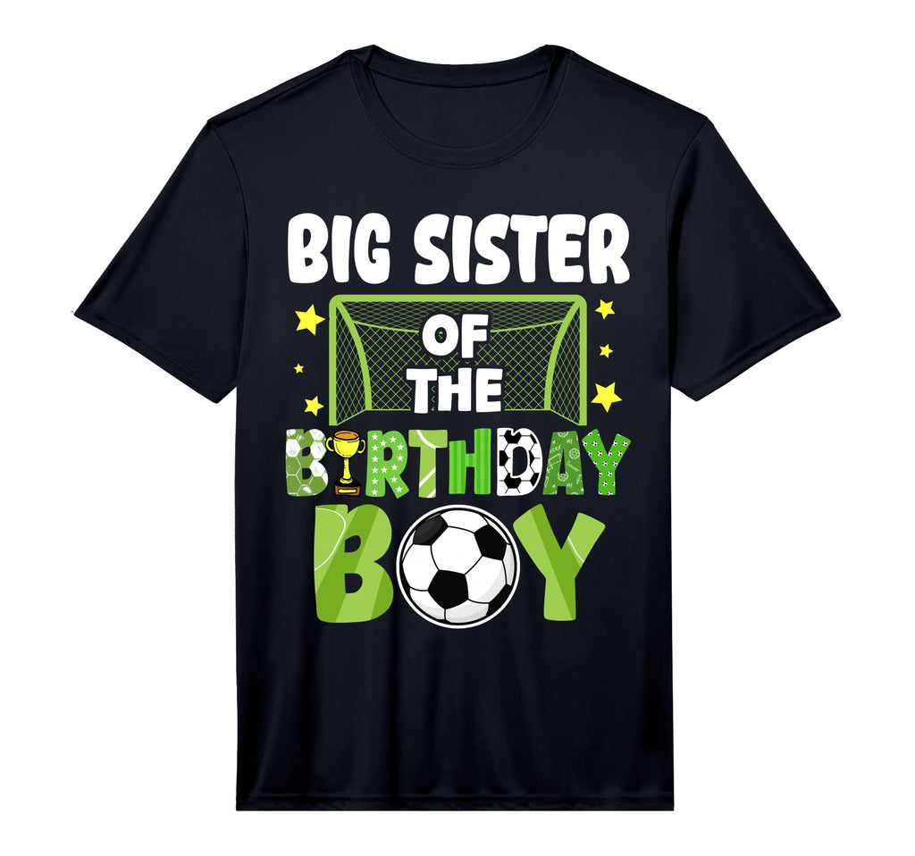 Soccer Big Sister Birthday Party T-Shirt - Novelty Apparel for Adults