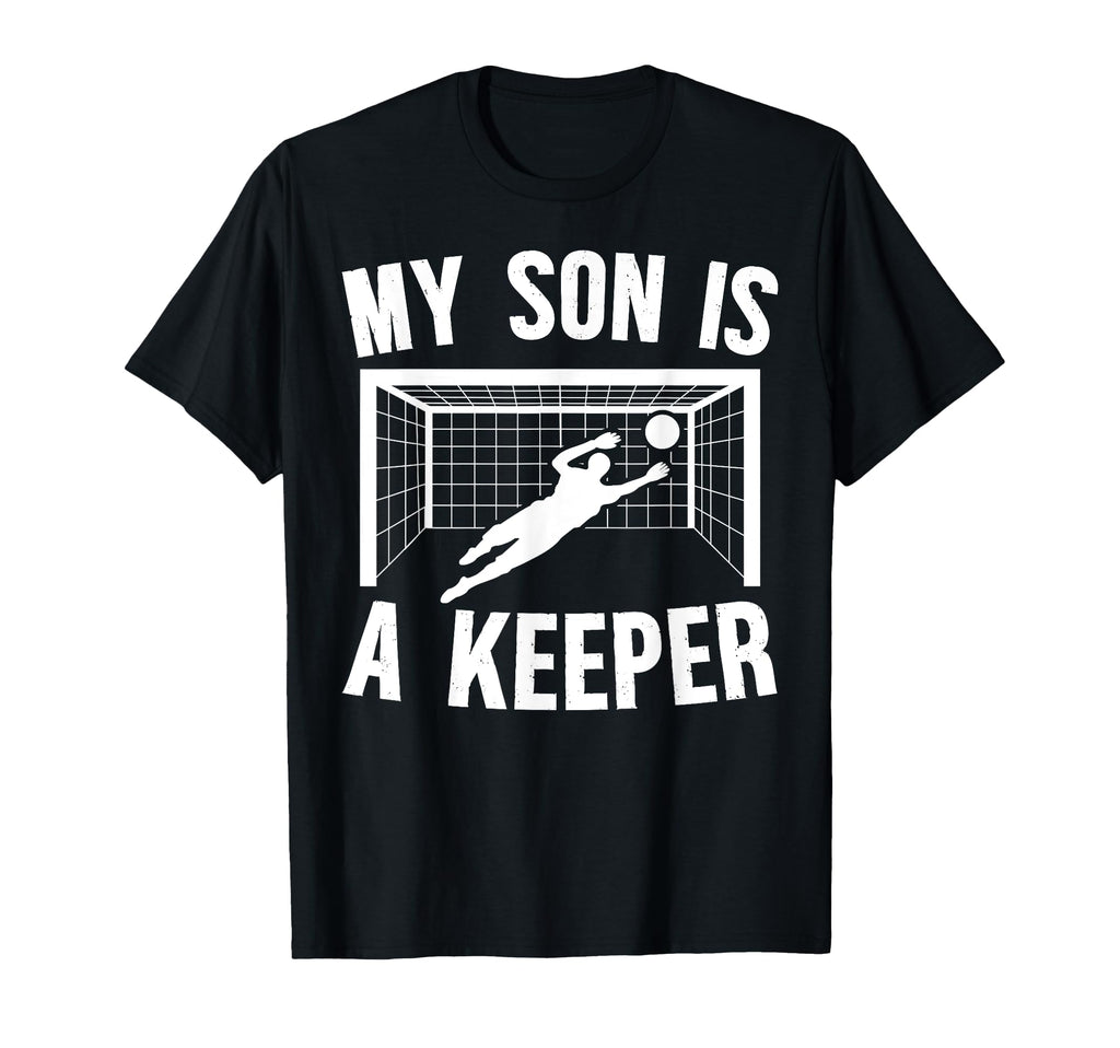 My Son Is Soccer Keeper Mom Soccer Goalie T-Shirt - Unique Graphic Unisex