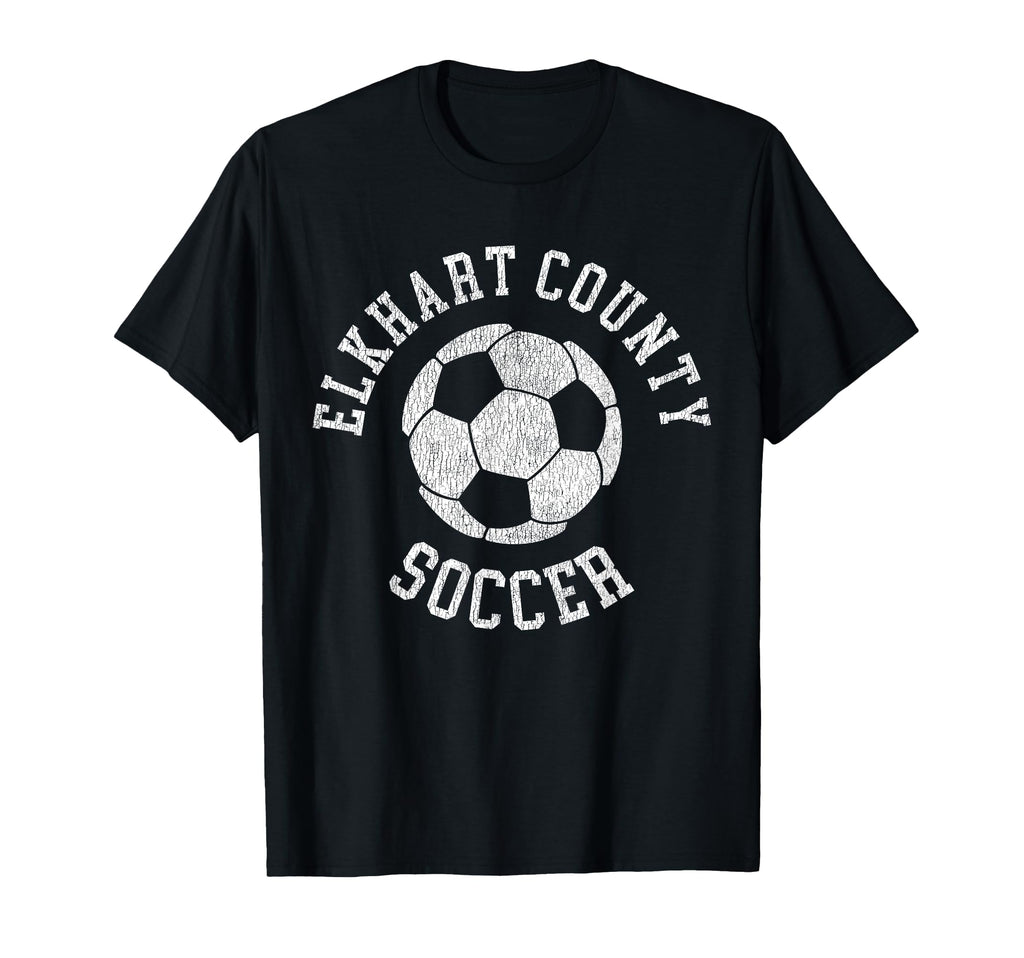Elkhart County Soccer Distressed 90S T-Shirt - Custom Art Print Unisex