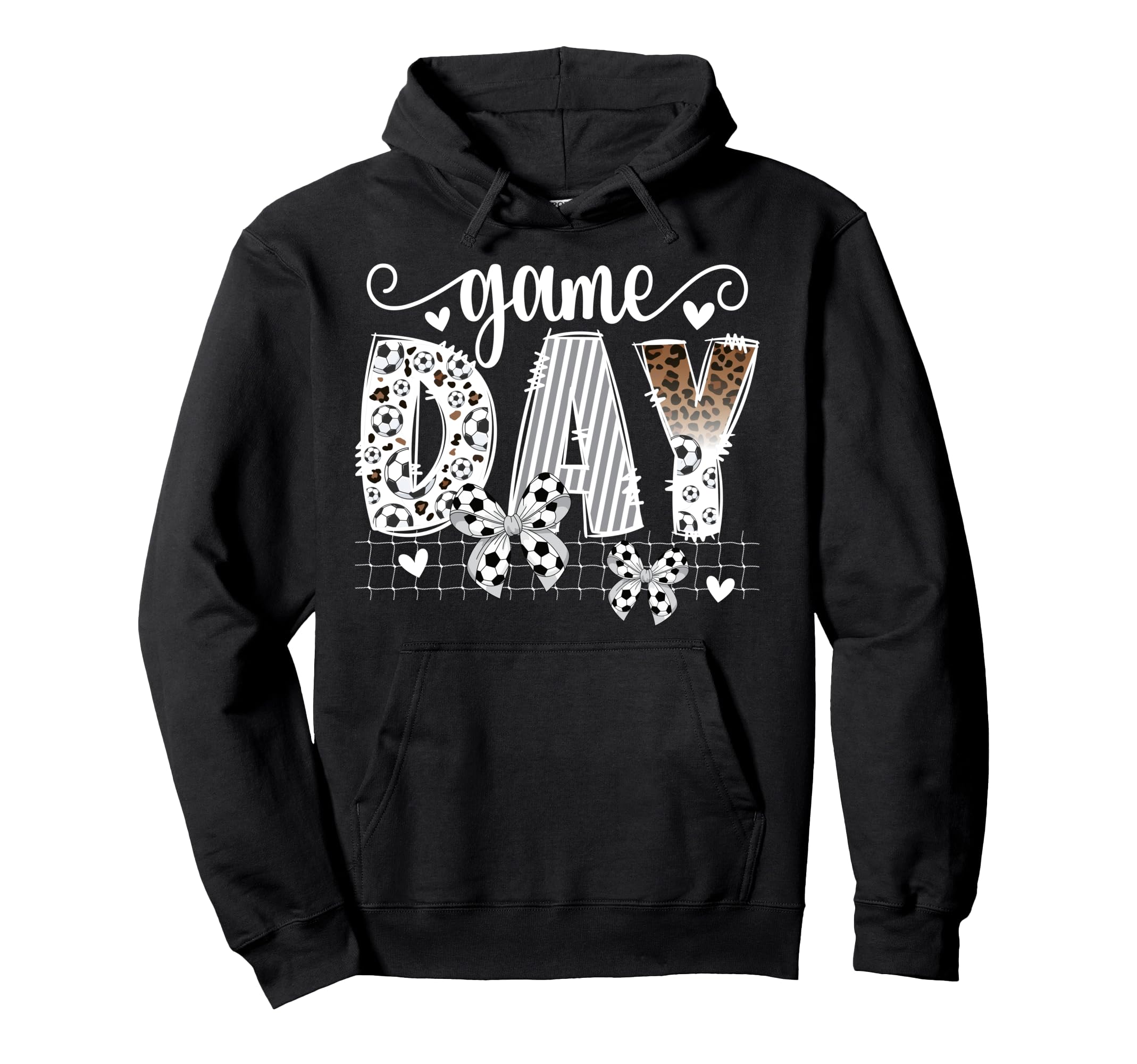 Game Day Soccer Coquette Soccer Game Day Hoodie - Graphic Print Unisex