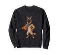 German Shepherd Soccer Dog Sweatshirt - Novelty Apparel for Adults