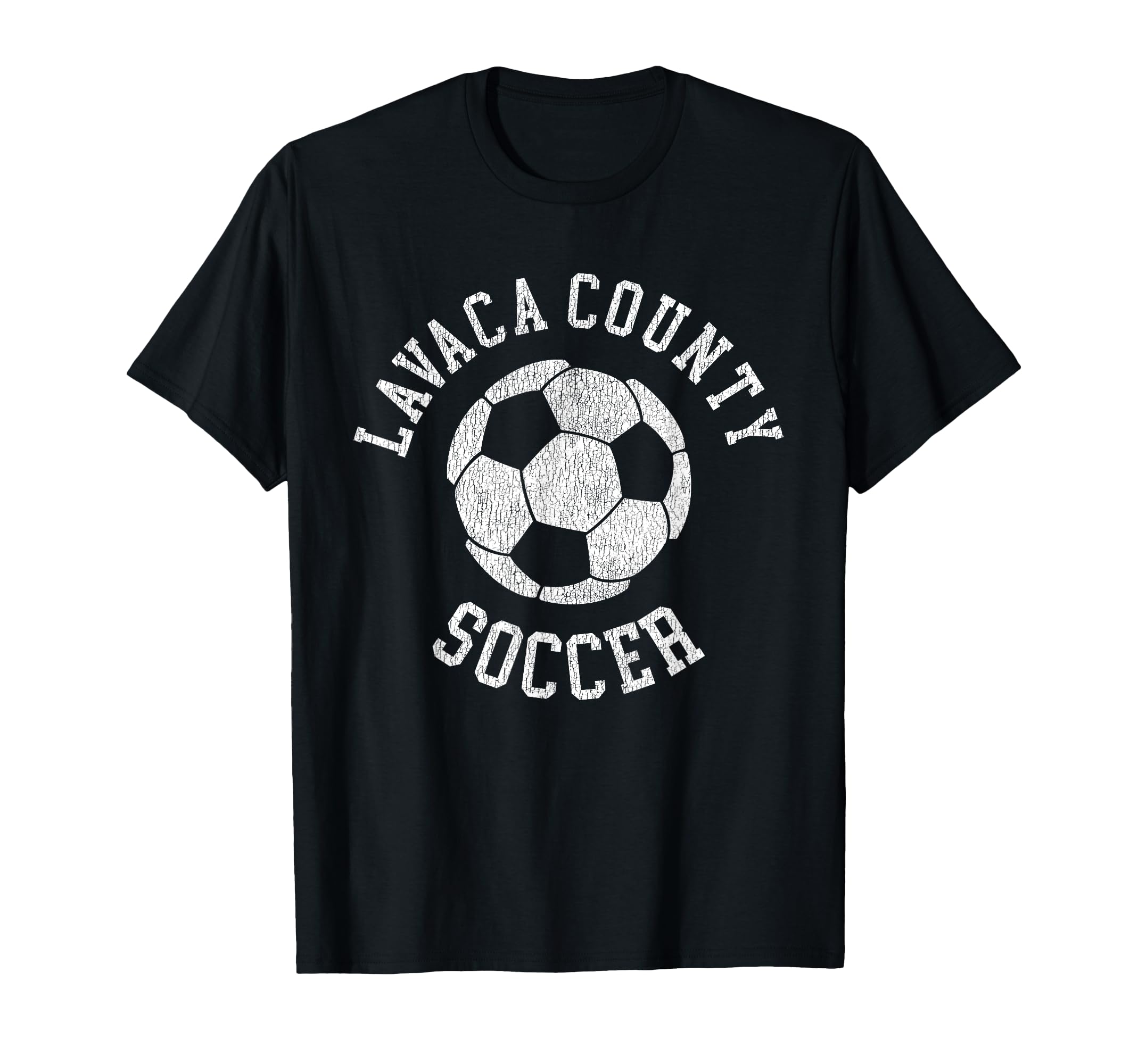 Lavaca County Soccer Distressed 90S T-Shirt - Fun Novelty Design for Adults